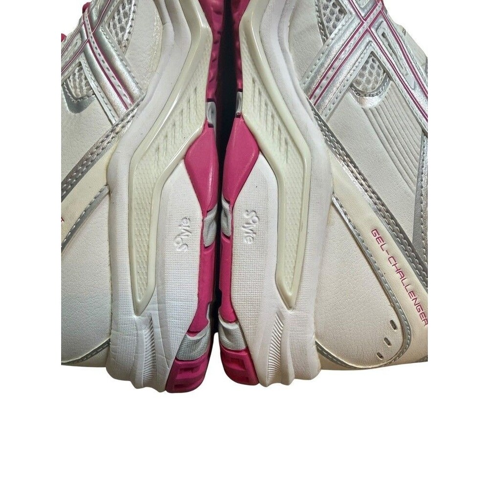 Asics Gel Challenger 9 Womens Size 9.5 Silver White Pink Tennis Shoes Sneakers - Picture 7 of 9